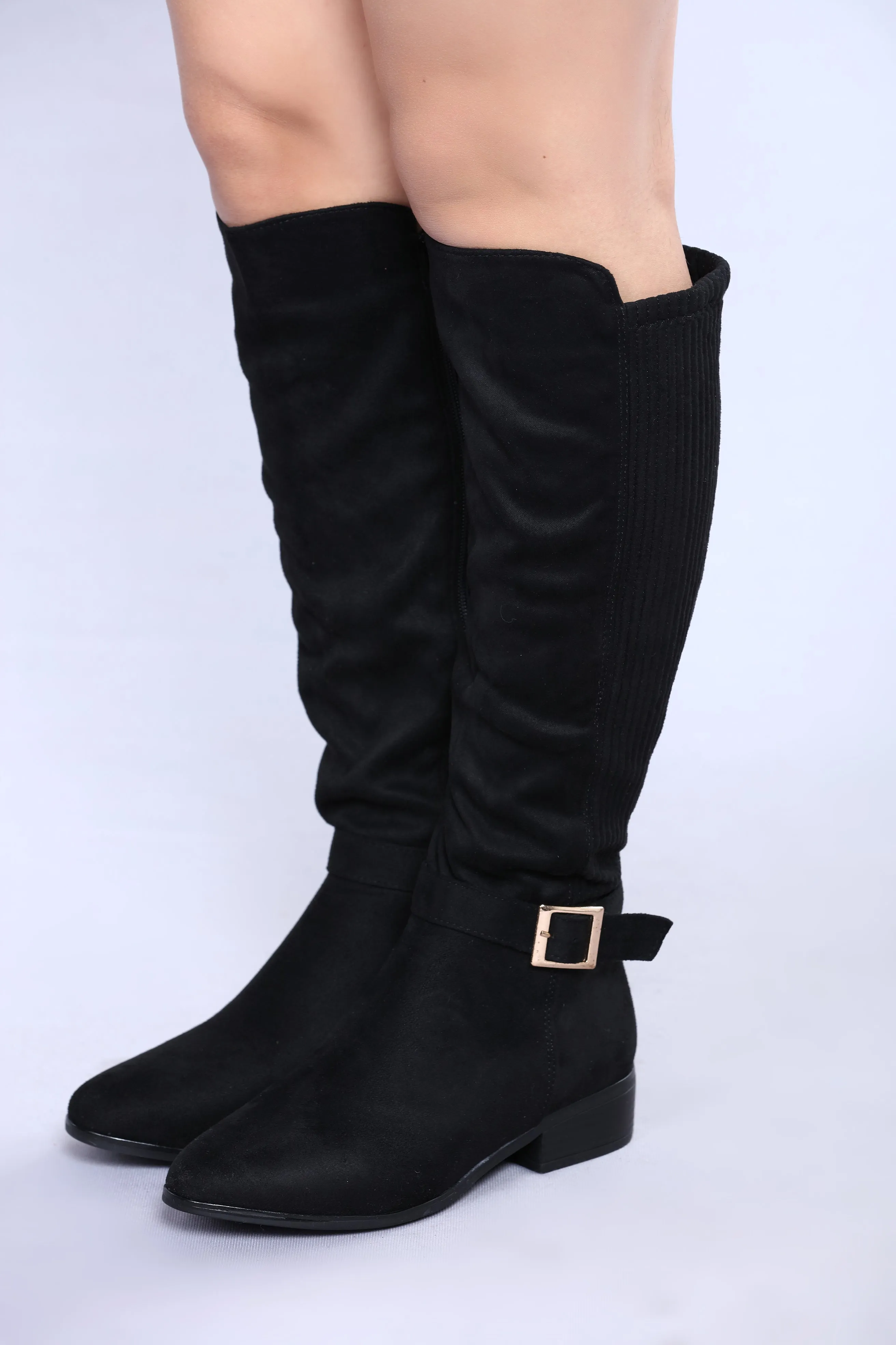 Alina Knee High Boot - Black