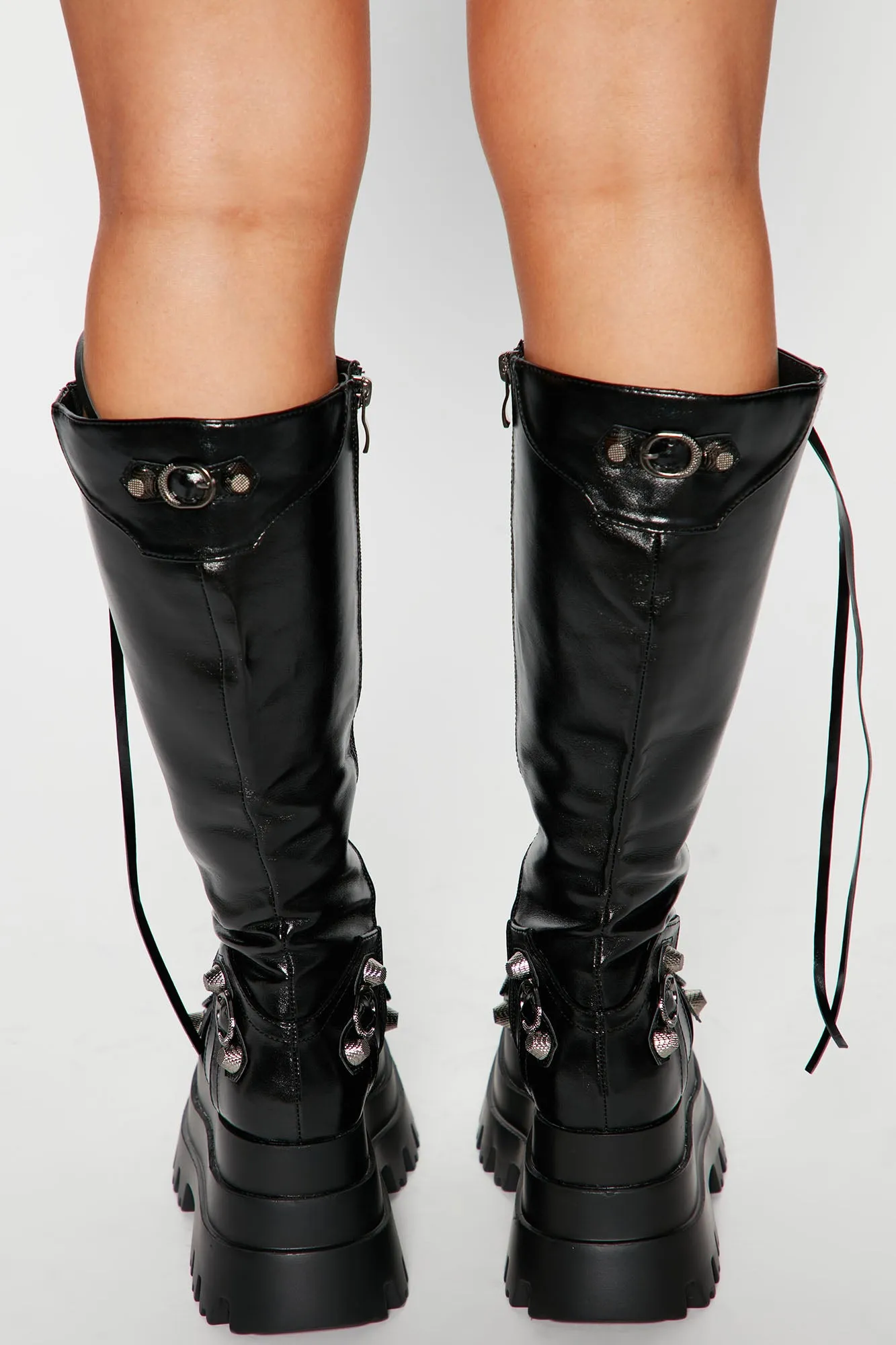 Always In Control Knee High Boots - Black