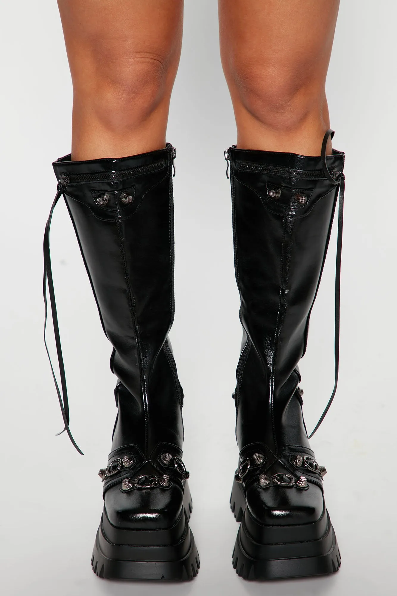 Always In Control Knee High Boots - Black