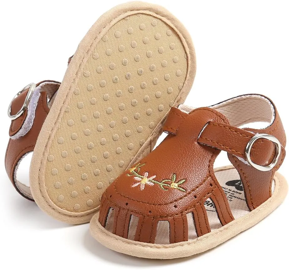 Baby Sandals Infant Boys Girls Summer Dress Flat Shoes Beach Sandals Newborn Crib Shoes First Walkers Prewalkers