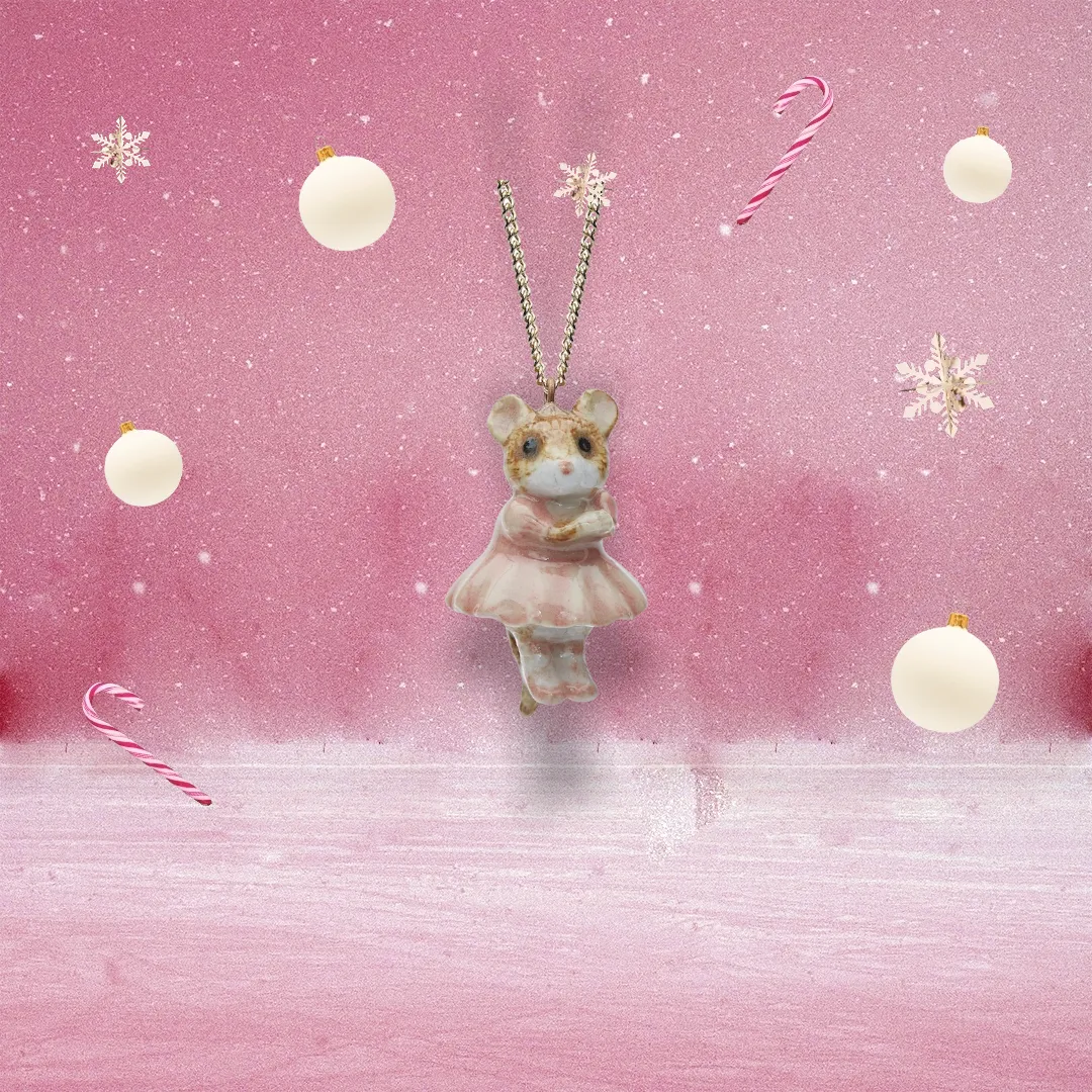 Ballerina Mouse Necklace by AndMary