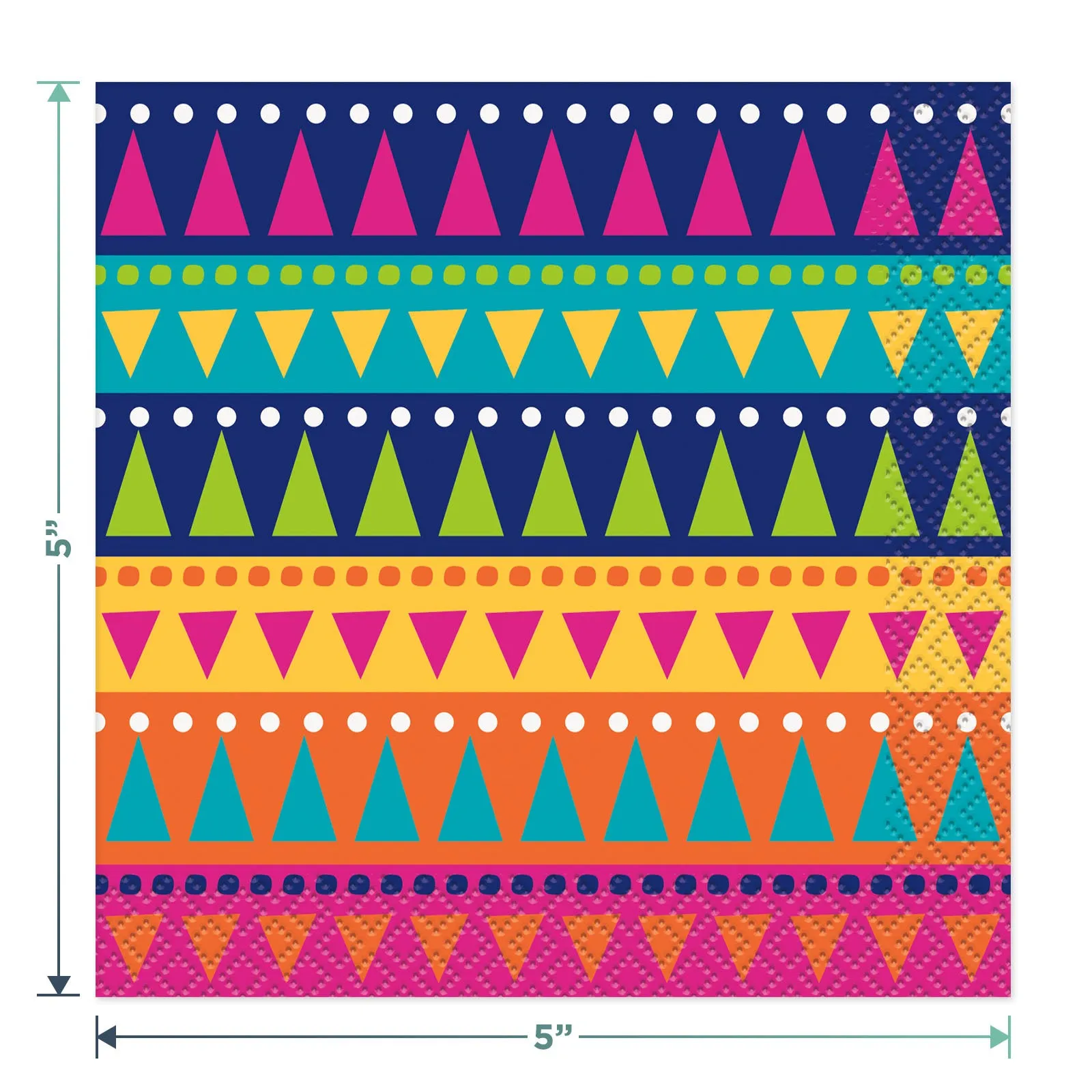 Blue Fiesta Party Paper Dessert Plates, Napkins, Cups, Table Cover,, and Tissue Hanging Decorations (Serves 16)