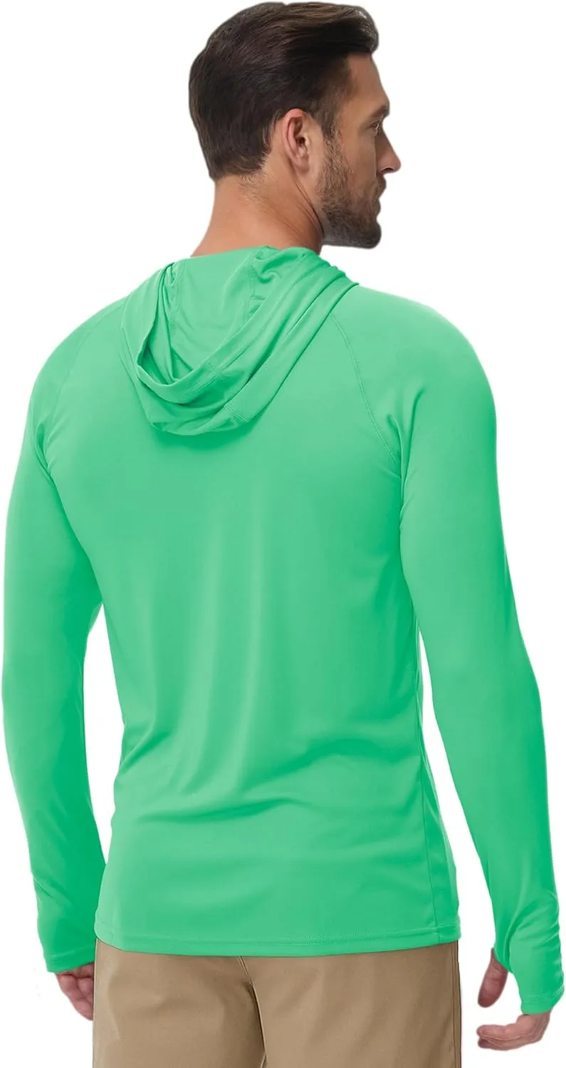 Boladeci Men's UPF 50  Sun Protection Lightweight Hoodie Shirts Long Sleeve Fishing Shirts SPF UV Hiking Swim