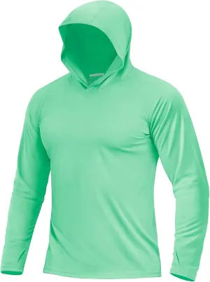 Boladeci Men's UPF 50  Sun Protection Lightweight Hoodie Shirts Long Sleeve Fishing Shirts SPF UV Hiking Swim