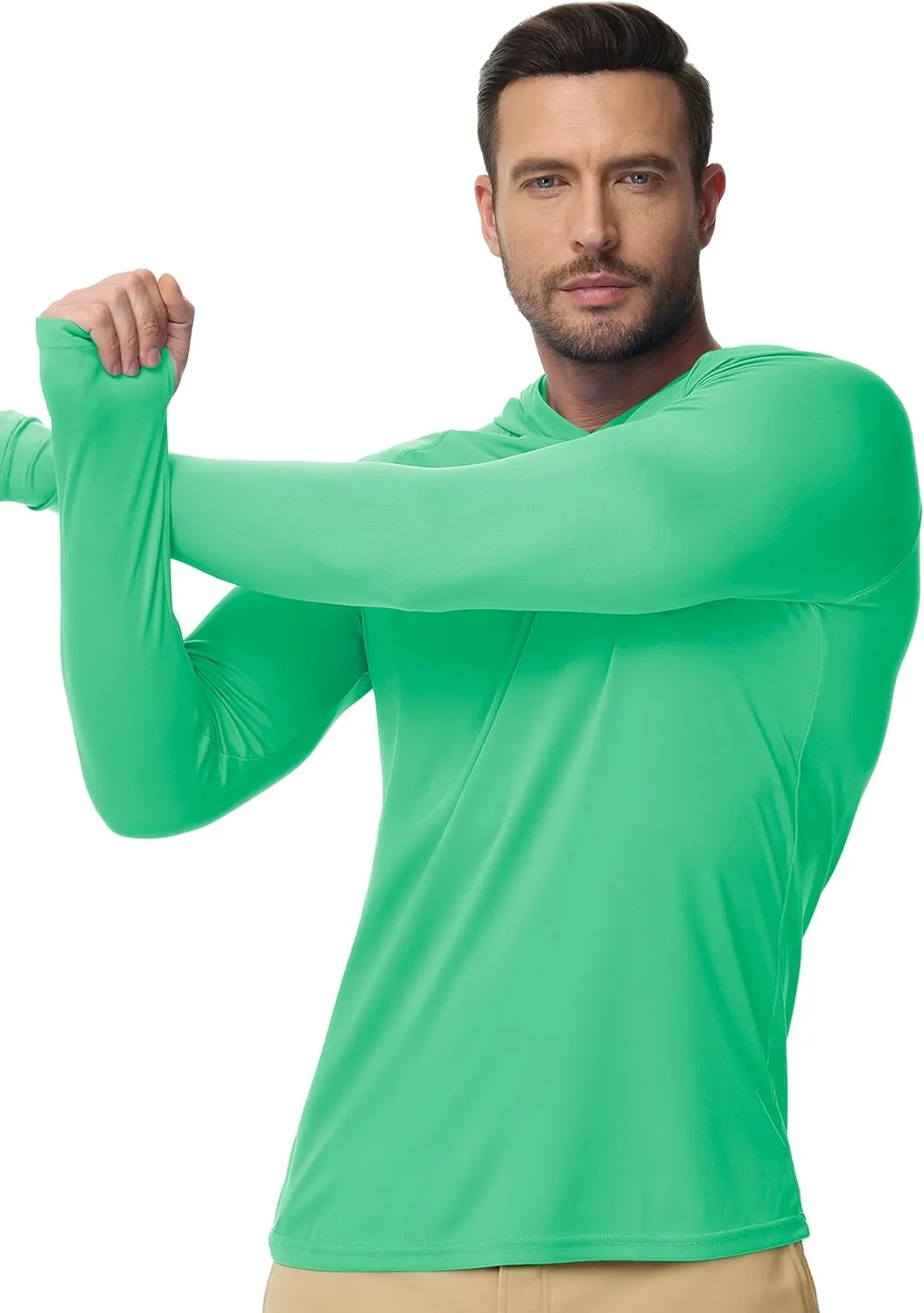 Boladeci Men's UPF 50  Sun Protection Lightweight Hoodie Shirts Long Sleeve Fishing Shirts SPF UV Hiking Swim