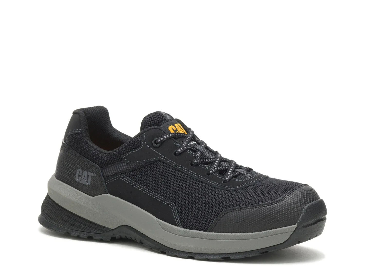 Caterpillar men's casual lace-up sneakers, black
