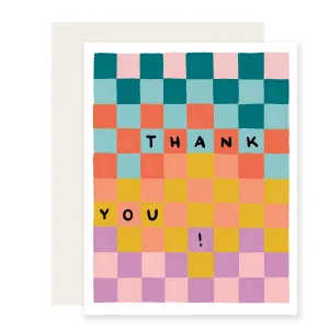 Checkerboard Thank You Card | Colorful Thank You Card