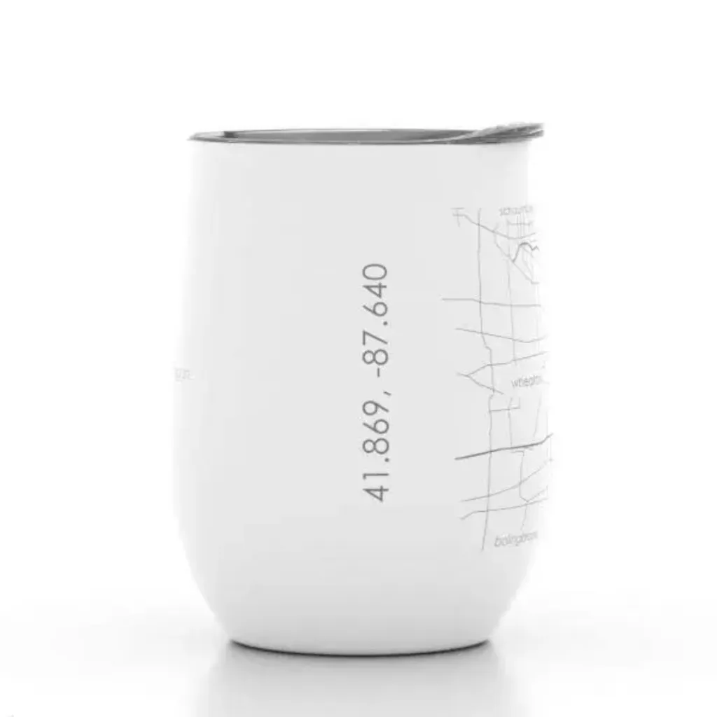 Chicago Map Insulated Stemless Tumbler - 12oz.