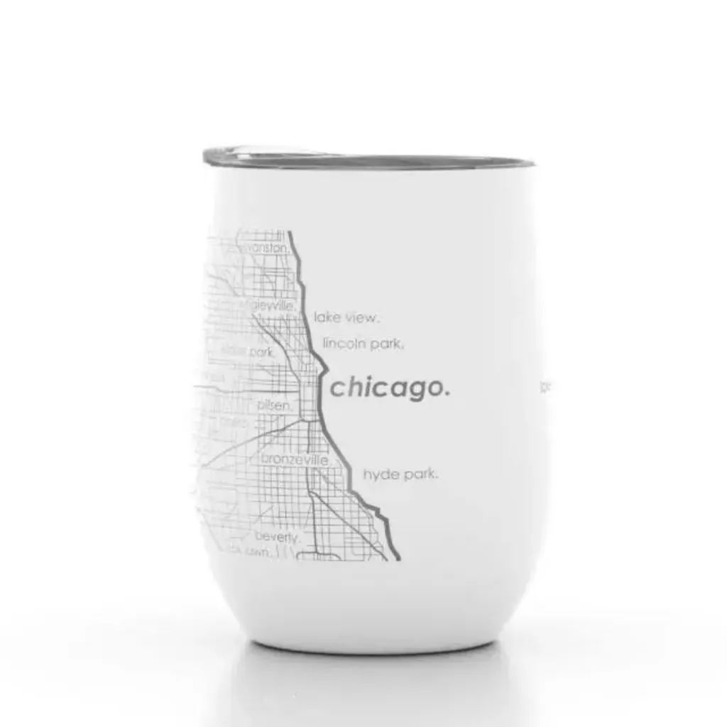 Chicago Map Insulated Stemless Tumbler - 12oz.
