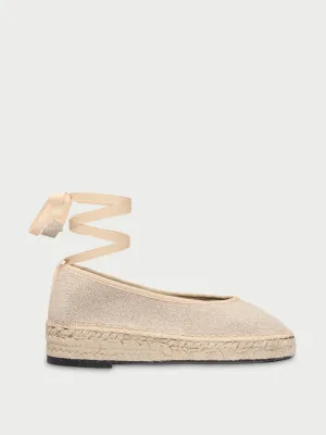 Cream Summer swing flats