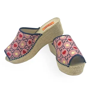 CUORE Pink Modern Wedge Espadrilles