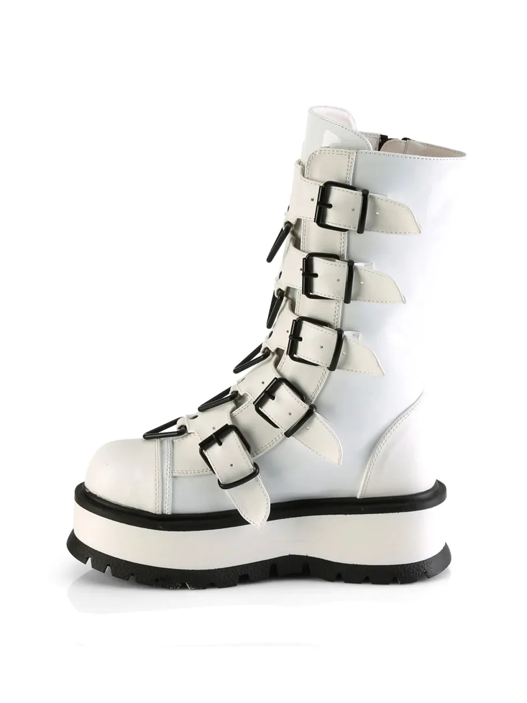 DEMONIA SLACKER-160 - WHITE PATENT ✰ PRE ORDER ✰