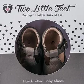 Dovetail Grey Baby Shoes by Two Little Feet