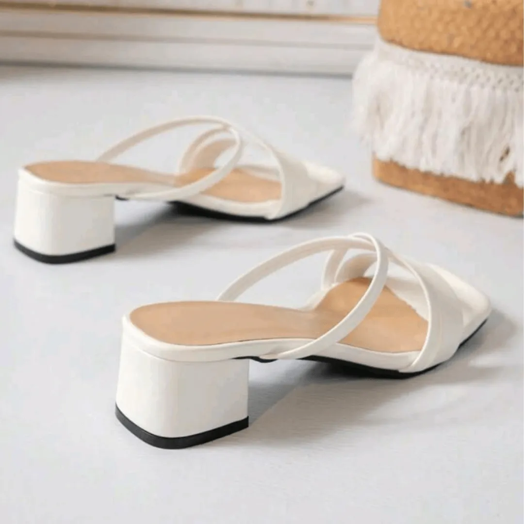 Elegant Strappy Chunky Heeled