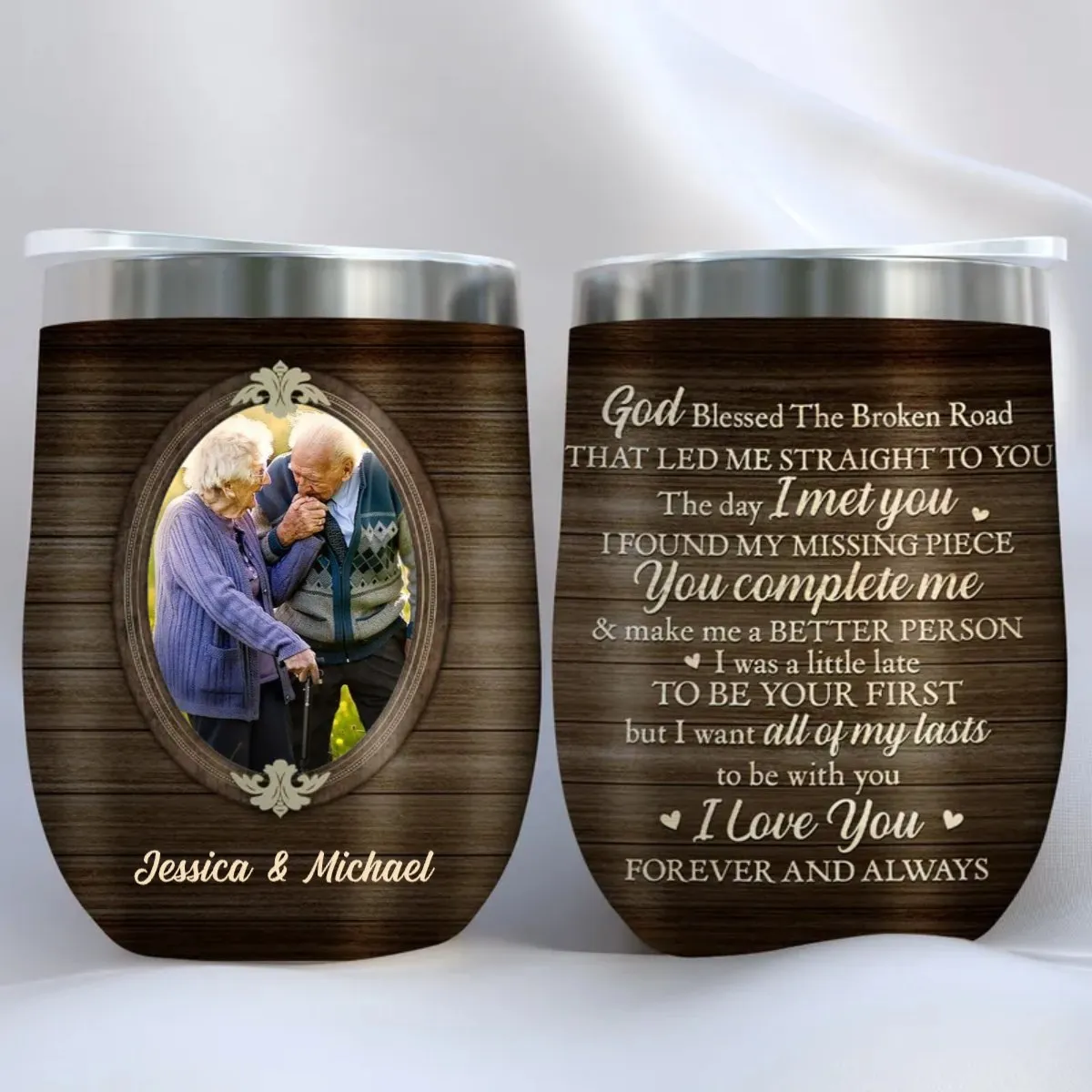 Family - I Always Love You - Personalized Wine Tumbler