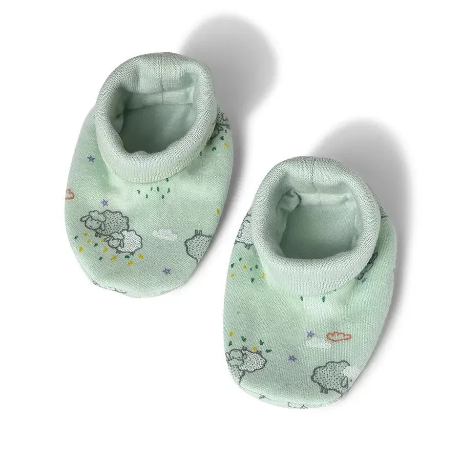 Frosty'z Knitted Interlock Cap & Booties Set