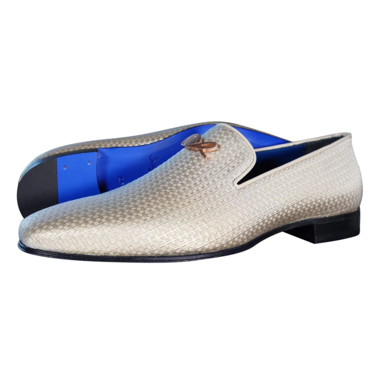 Gold Diamante With Rose Gold Hardware Loafer