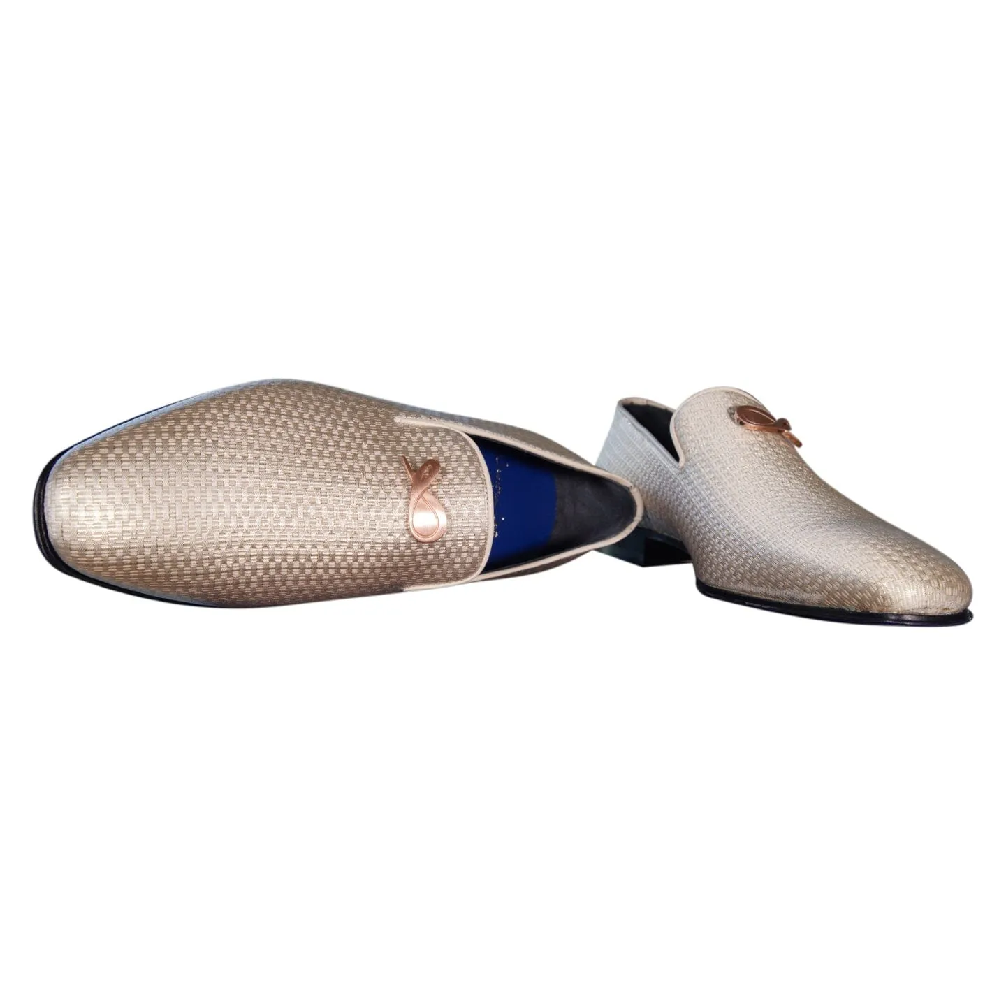 Gold Diamante With Rose Gold Hardware Loafer