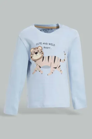 Infant Boys Blue Tiger T-Shirt