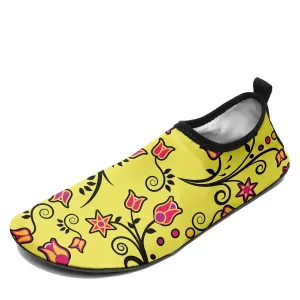 Key Lime Star Kid's Sockamoccs Slip On Shoes