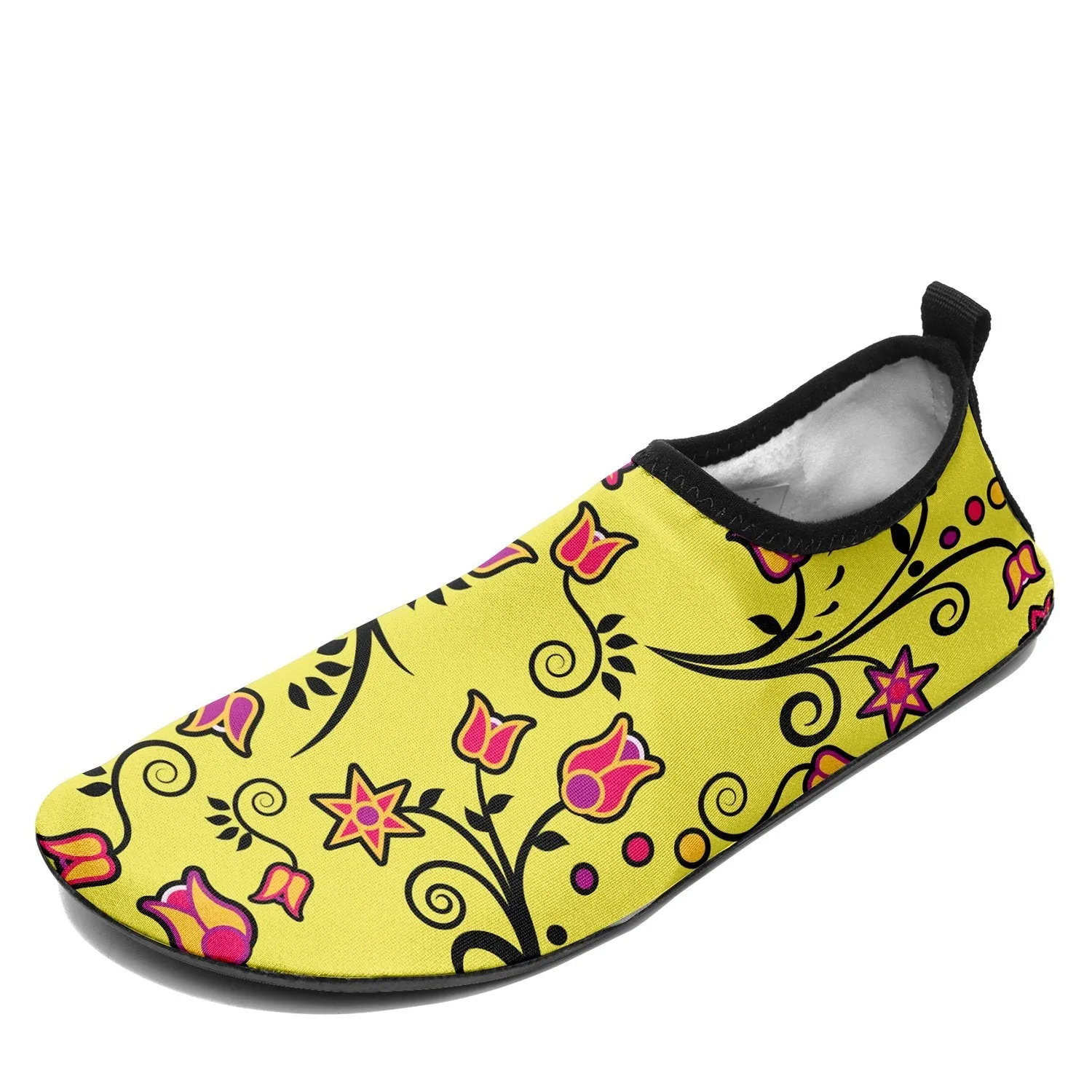 Key Lime Star Kid's Sockamoccs Slip On Shoes