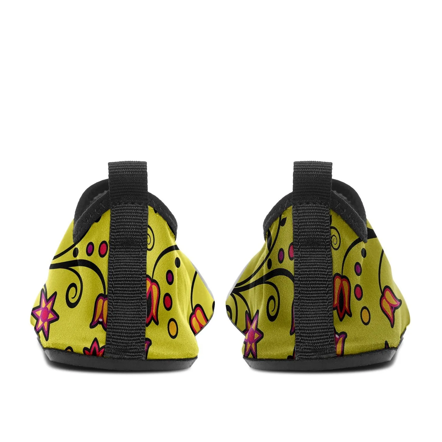 Key Lime Star Kid's Sockamoccs Slip On Shoes