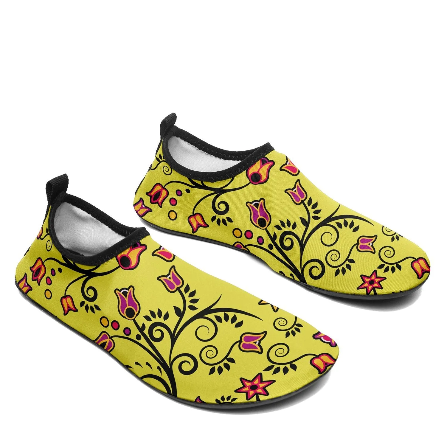 Key Lime Star Kid's Sockamoccs Slip On Shoes