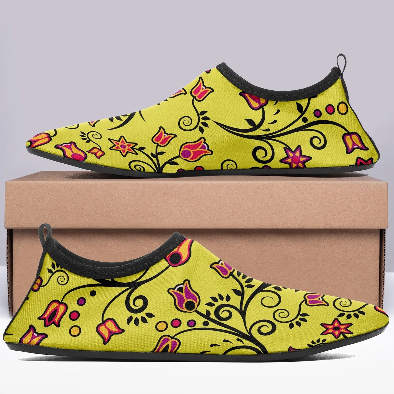 Key Lime Star Kid's Sockamoccs Slip On Shoes