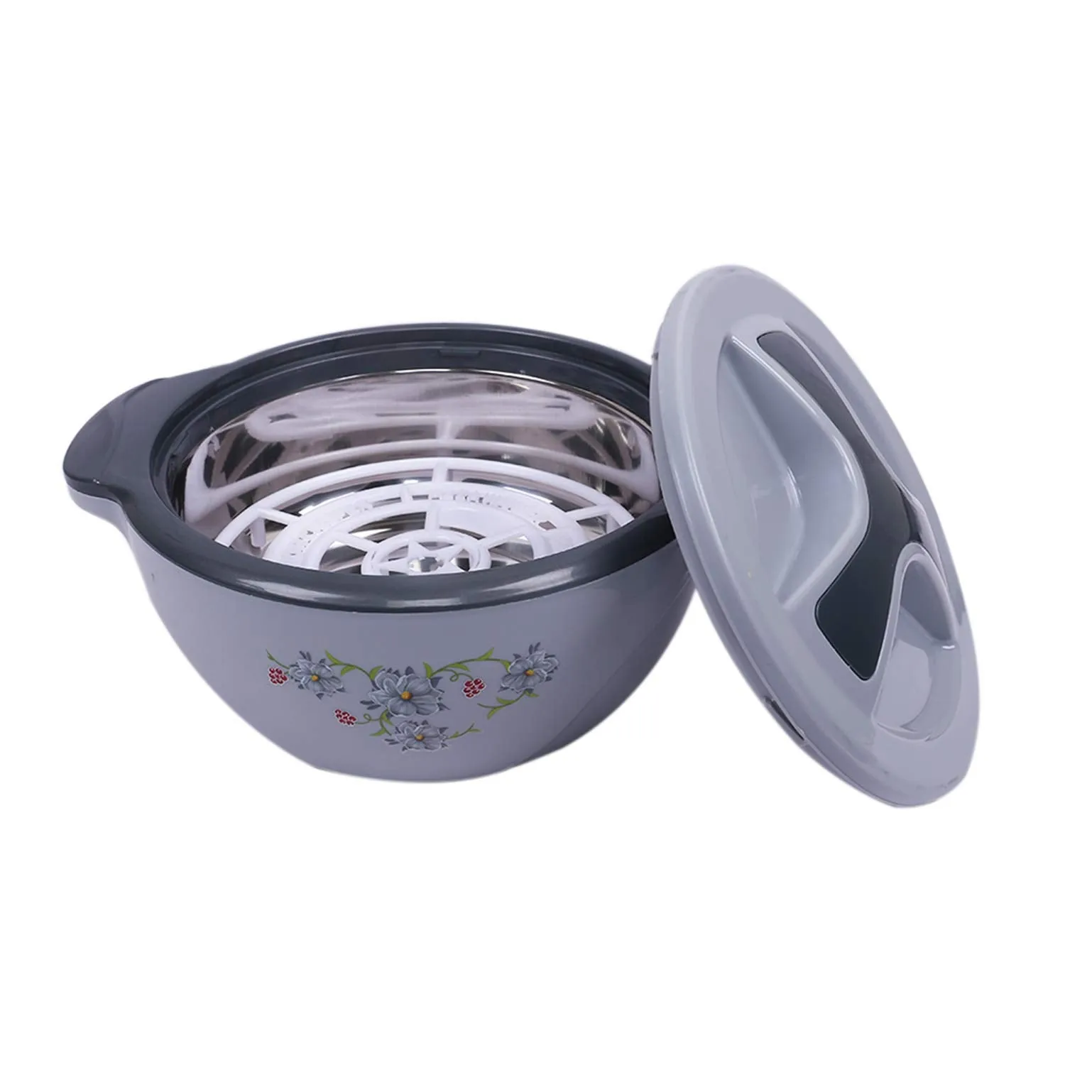 Kuber Industries Insulated Marigold Casserole/Hotpot 1500 Ml (Grey) -CTLTC12572