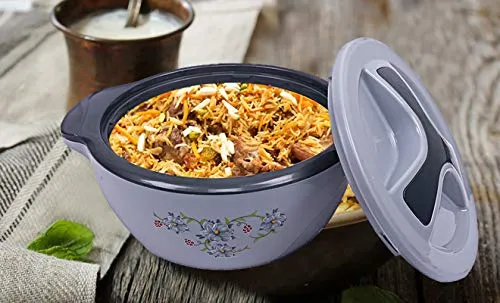 Kuber Industries Insulated Marigold Casserole/Hotpot 1500 Ml (Grey) -CTLTC12572
