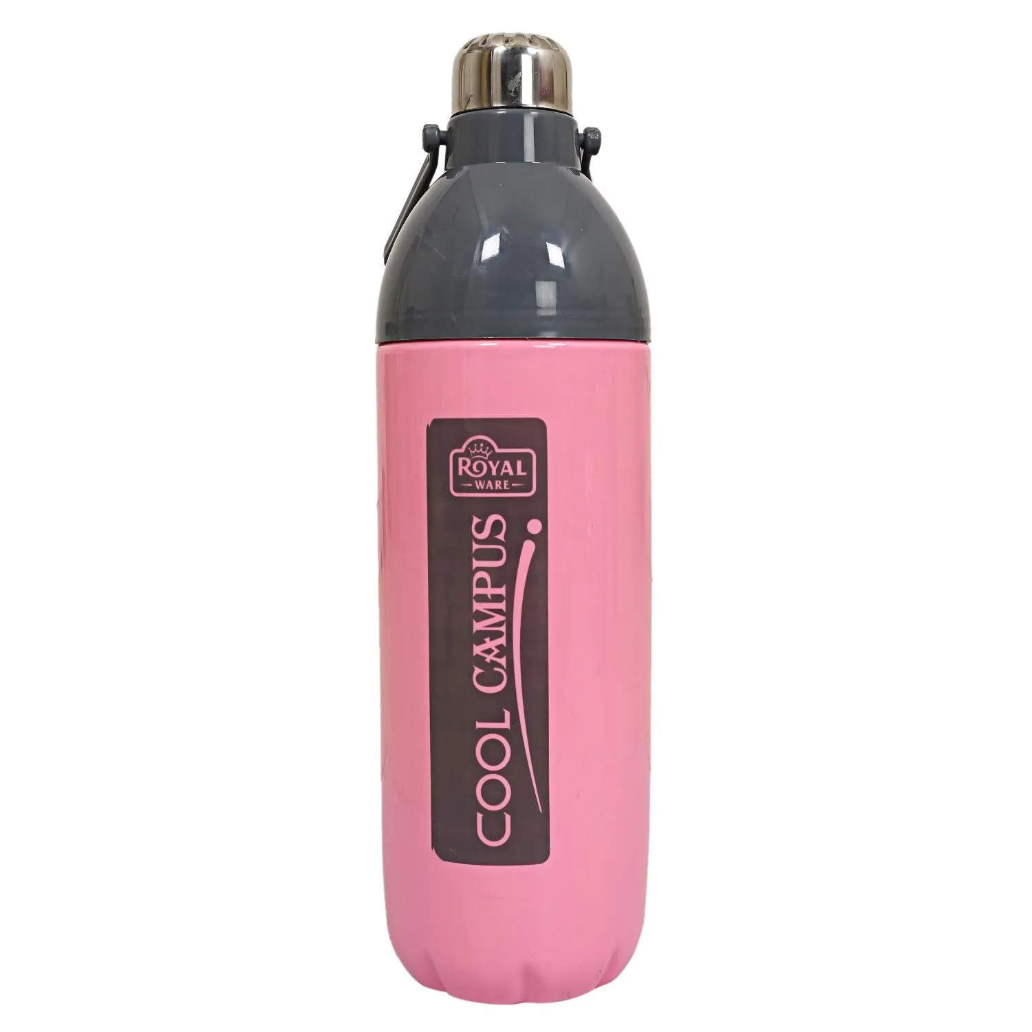 Kuber Industries Plastic Insulated Water Bottle with Handle 2200 ML (Pink) -CTLTC12692, Standard