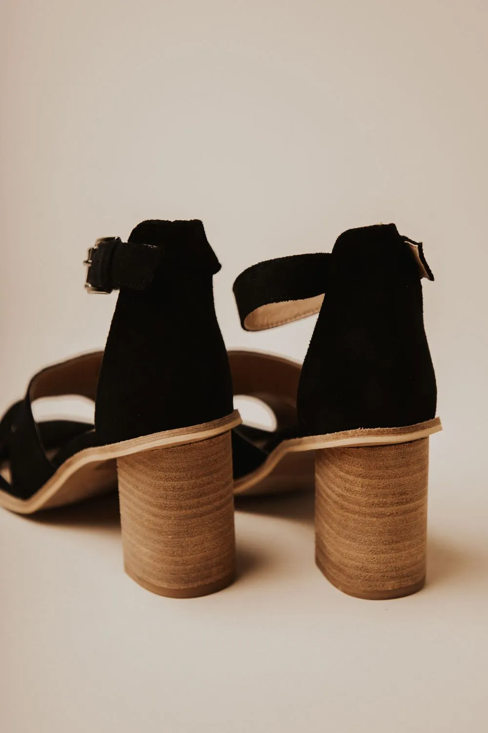 Lara Buckle Heel in Black