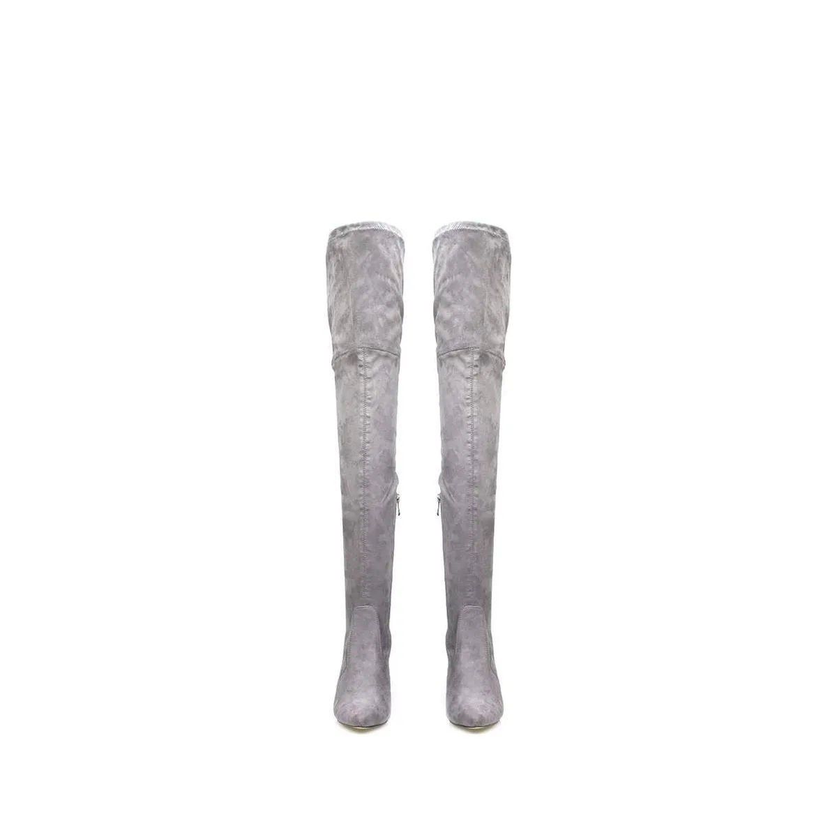 Lauren High Heel Over Knee Pom Pom Boot