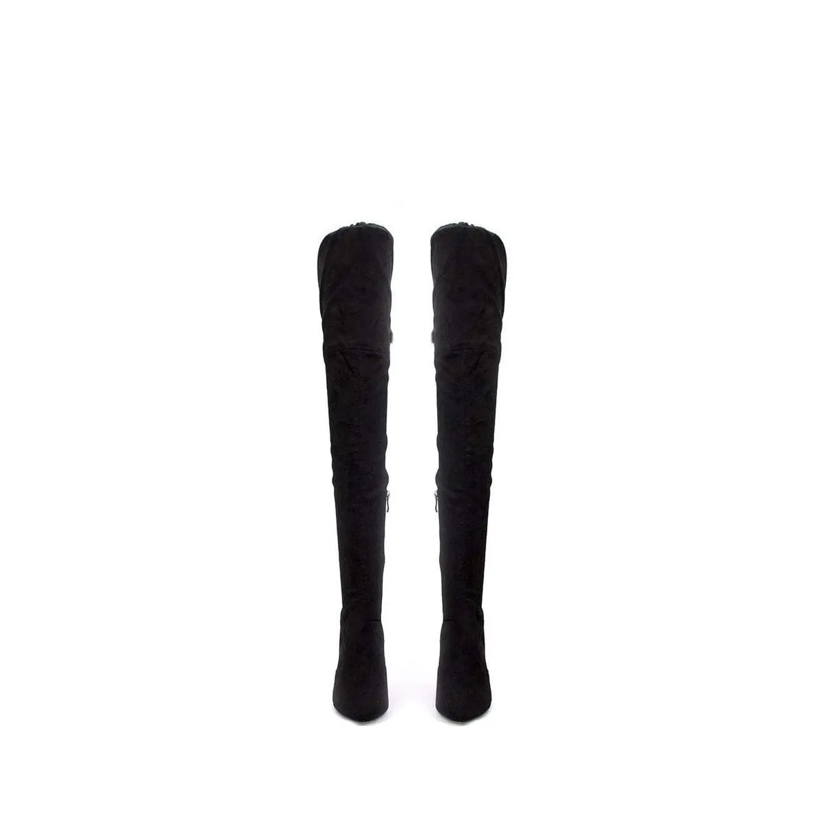 Lauren High Heel Over Knee Pom Pom Boot