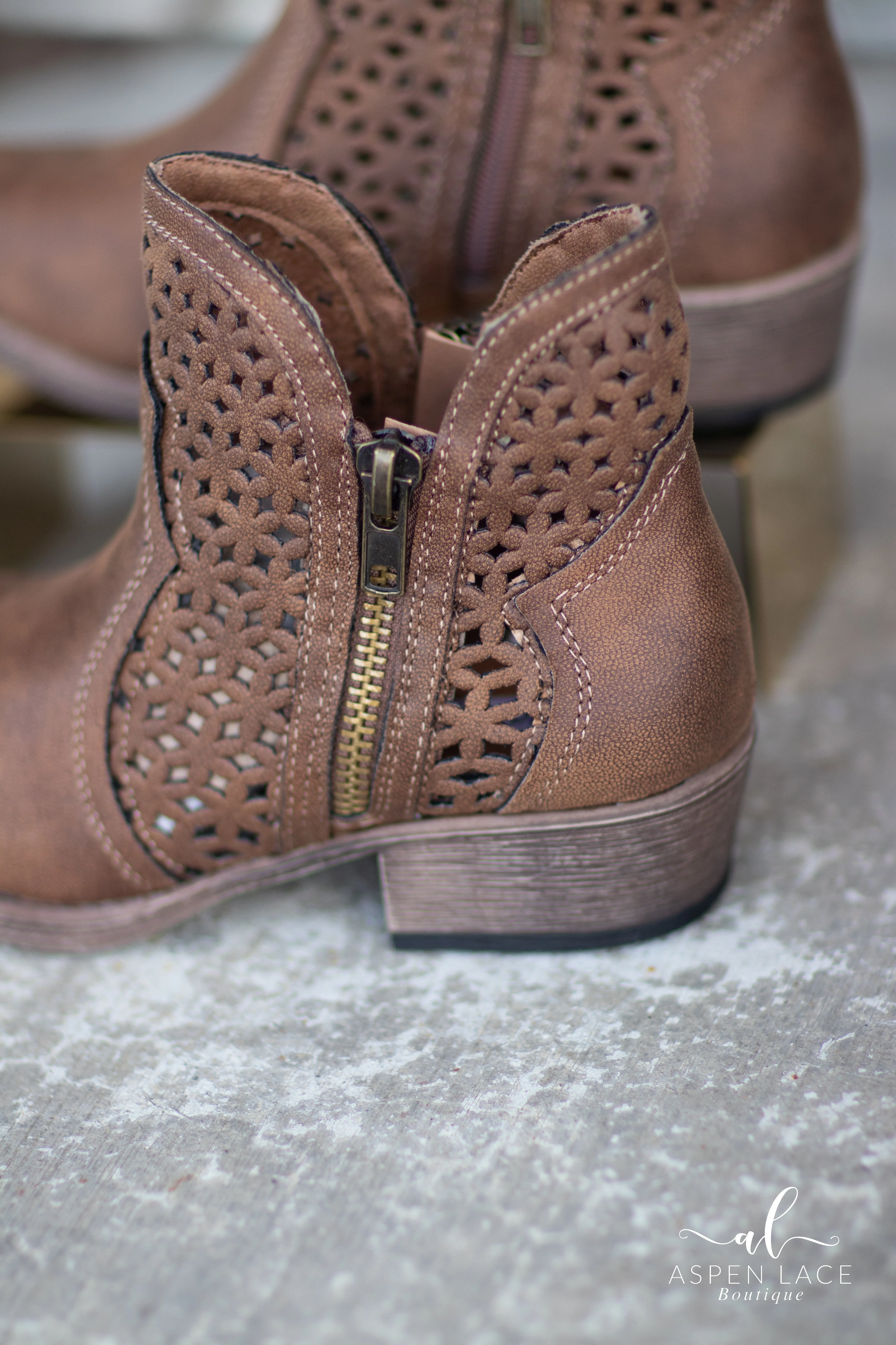Leah Booties (Tan)