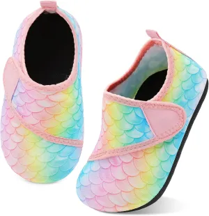 LeIsfIt Toddler Water Shoes Girls Boys Swim Beach Shoes Barefoot Aqua Socks Kids Non-Slip Water Socks