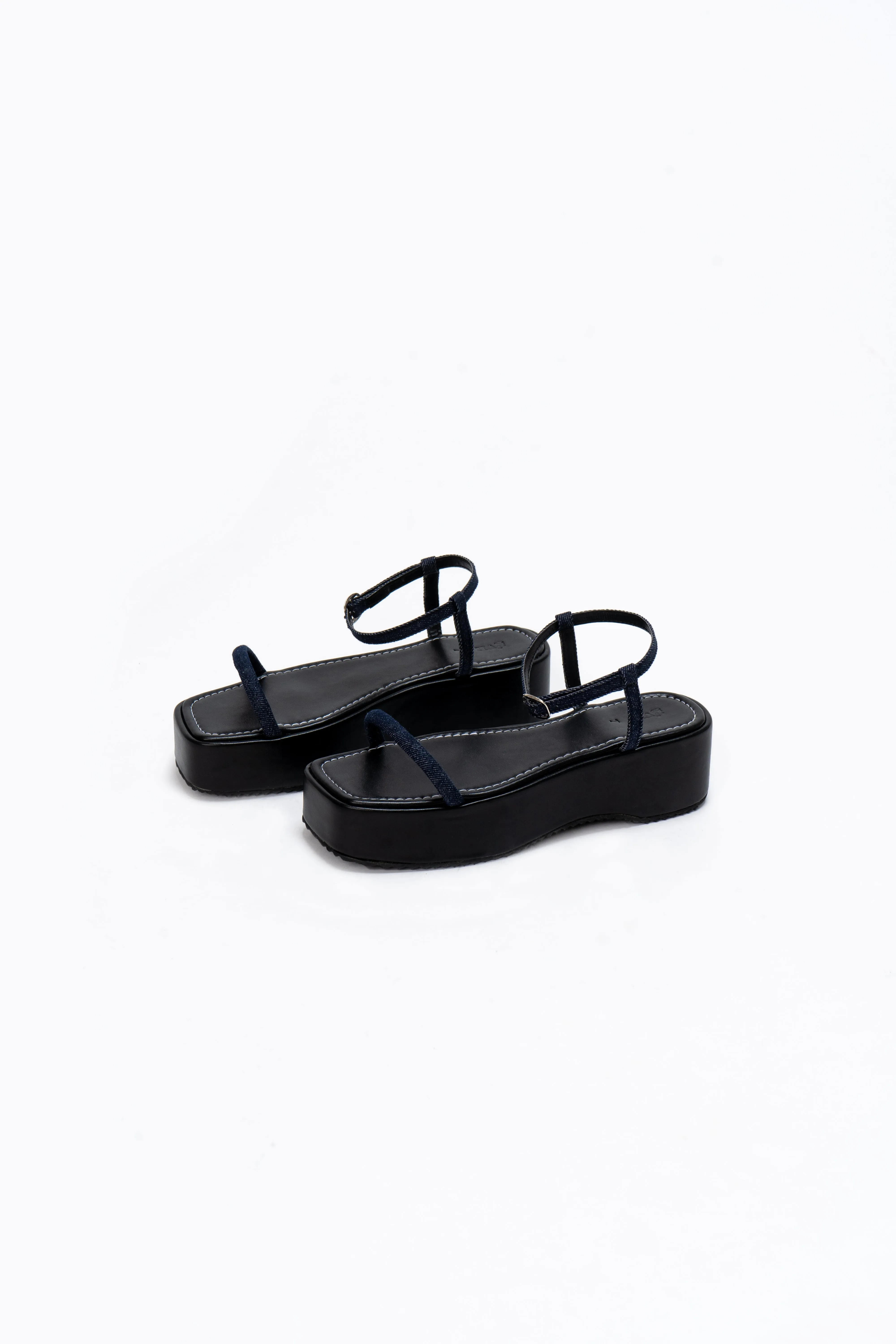 Logan Platforms in Denim