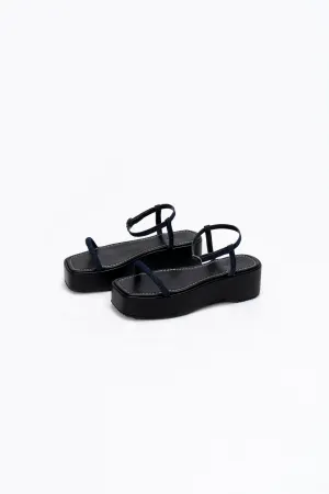 Logan Platforms in Denim