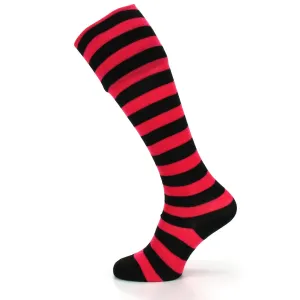Long Knee High Striped Socks - Pink & Black Long Knee High Striped Socks - Pink & Black