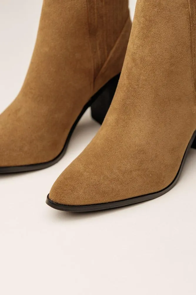 Lucy Ankle Booties in Brown