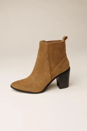 Lucy Ankle Booties in Brown