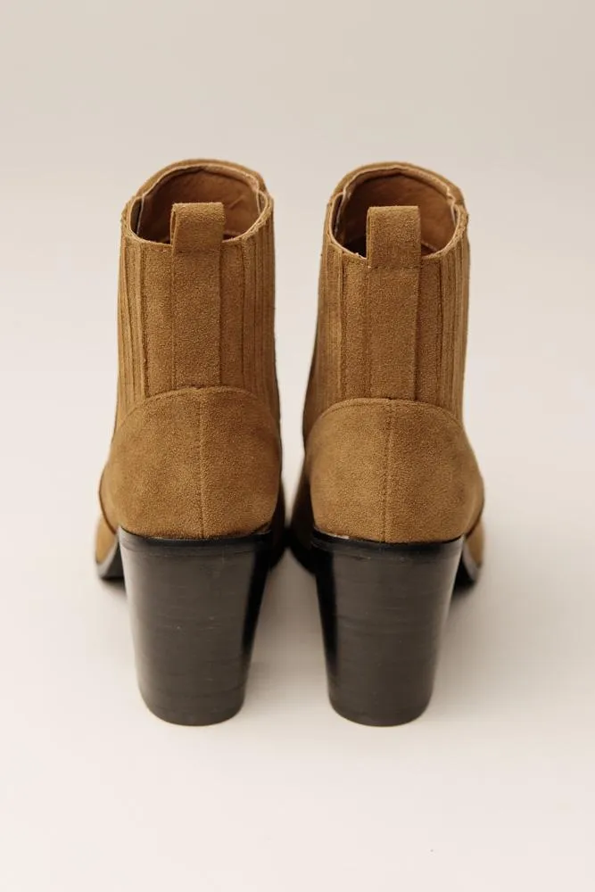 Lucy Ankle Booties in Brown