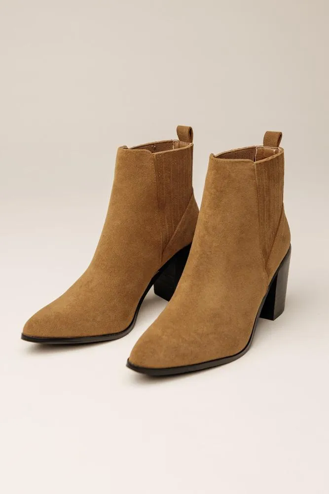 Lucy Ankle Booties in Brown
