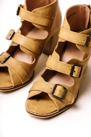 Marjorie Buckle Heel in Mustard