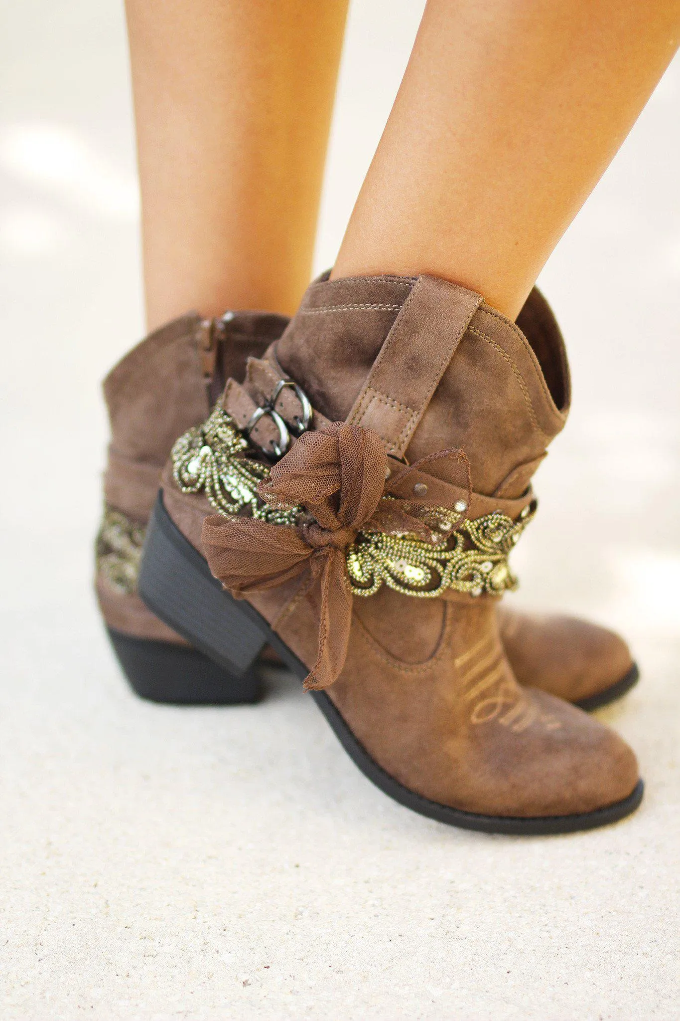 Midas Taupe Booties