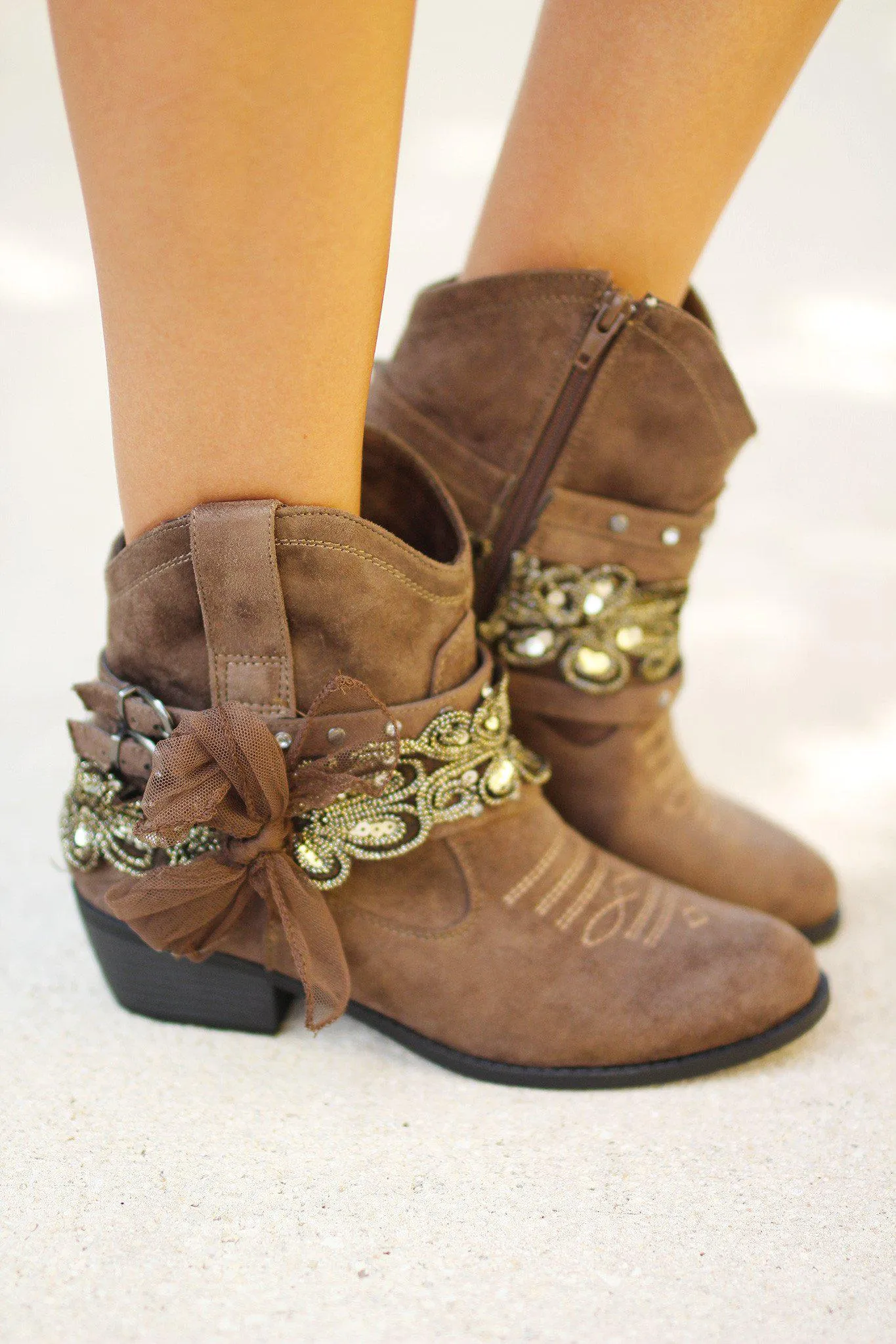 Midas Taupe Booties