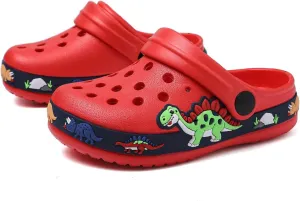 OHSNMAKSL Toddler Clog Slippers Garden Sandals Slip On Water Shoes Sneakers Cartoon Slides for Boys and Girls Children Beach Pool Shower