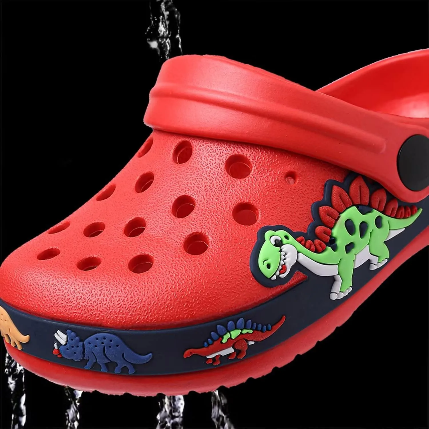 OHSNMAKSL Toddler Clog Slippers Garden Sandals Slip On Water Shoes Sneakers Cartoon Slides for Boys and Girls Children Beach Pool Shower