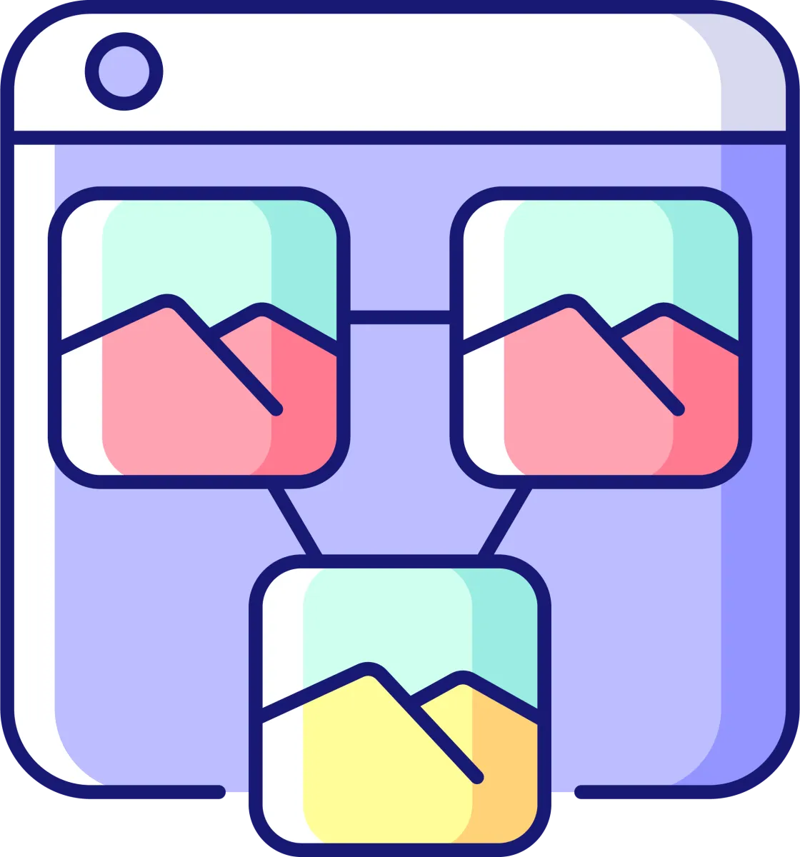 Online platforms RGB color icons set