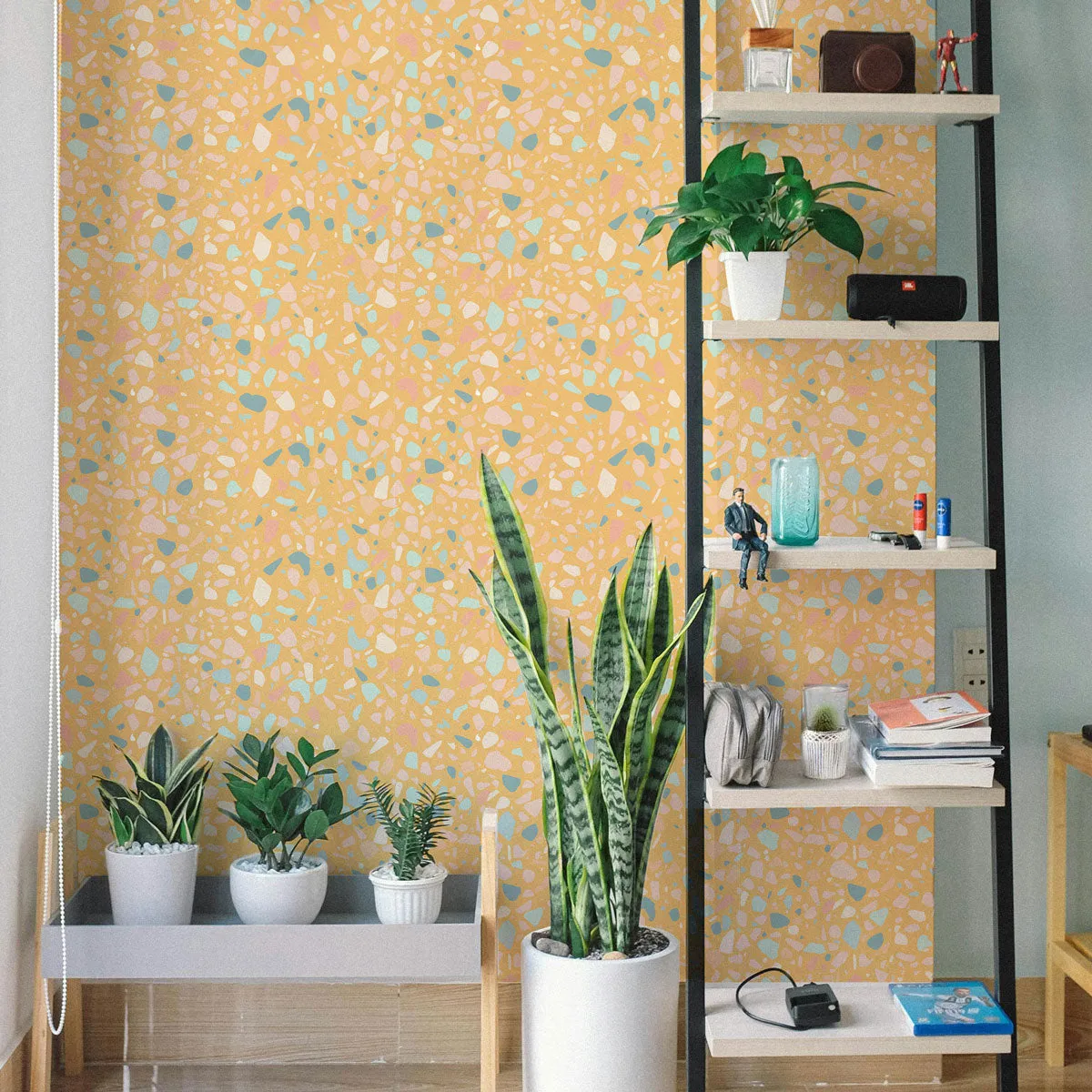 Pellicola Adesiva Colorful Terrazzo Giallo